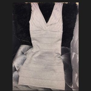 Silver bandage dress